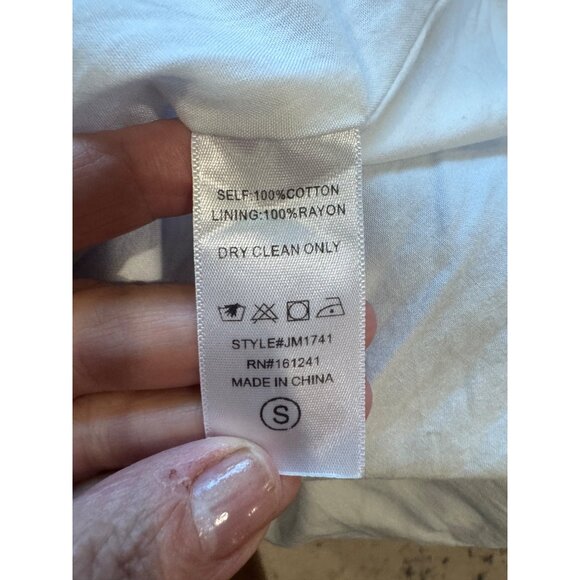 J. Marie Vintage Blue White Gingham Smocked Tiered Ruffle Maxi Dress S Cottage - Picture 8 of 10